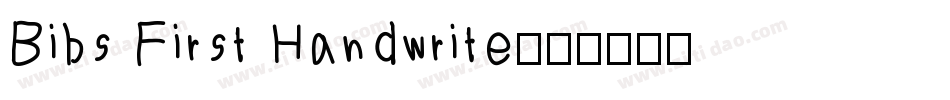 Bibs First Handwrite字体转换